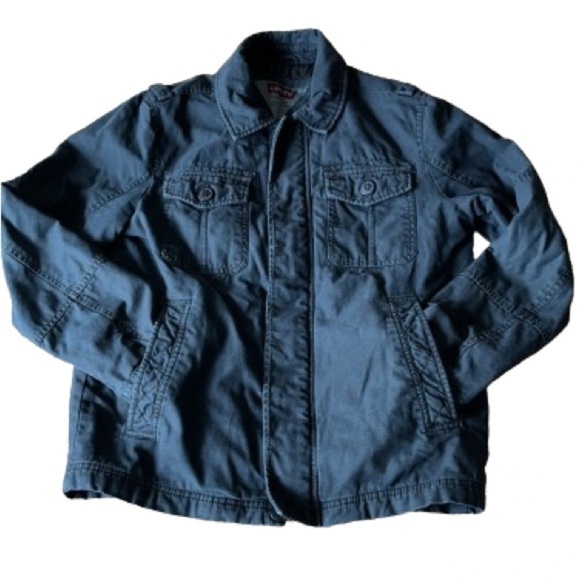 Levi’s navy blue canvas jacket size M - Picture 2 of 8